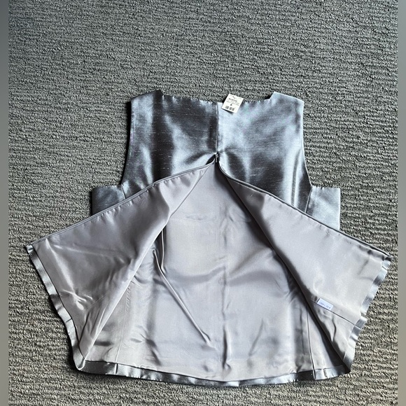 Ann Taylor Women's Silk Saree Shell/Tank Set Silver & Black Size 6 NWT - Picture 8 of 16